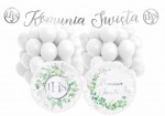 Balony na Komunię Świętą z Banerem Girlanda srebrne
