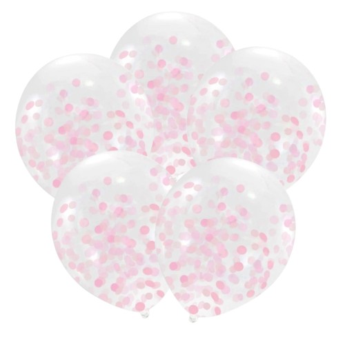 Balony lateksowe z konfetti różowym 12 cali 5 szt.jpg