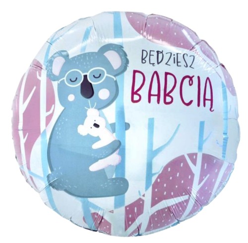 Balon foliowy Będziesz Babcią, 18" Baby Shower