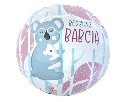 Balon foliowy Będziesz Babcią, 18" Baby Shower