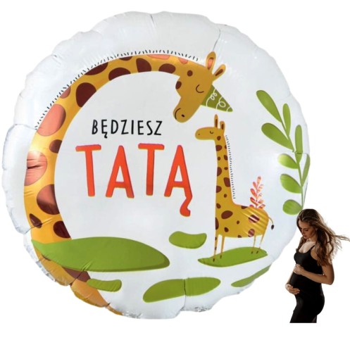 Balon foliowy Będziesz Tatą, 18" Baby Shower