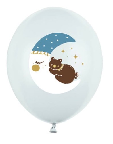 Balony lateksowe Baby Boy 5 sztuk Błękitne Powitanie w Domu Witaj Chłopiec Chłopczyk księżyc