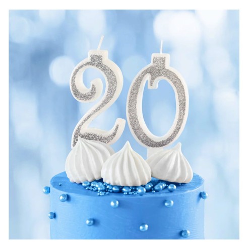 Świeczka cyfra srebrna z brokatem 2 11.jpg