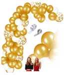 Girlanda balonowa złoto biała na 50 Rocznicę ślubu Złote Gody jubileusz