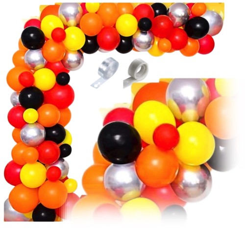 Girlanda balonowa Straż Pożarna pomarańczowo czerwona Strażak Plac Budowy