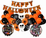 Balony Halloween Duchy Dynia Pajęczyna Zestaw balonów Baner Kościotrupy Hel