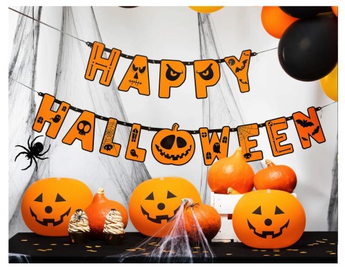 Baner Happy Halloween z dynią pomarańczowy 185cm 111.jpg