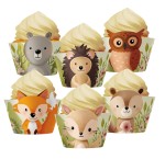 Papilotki do muffinek Leśni przyjaciele 6szt. zestaw