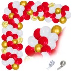 Girlanda balonowa czerwono złota Święta Boże Narodzenie