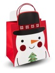 Torebka na prezenty Świąteczni bohaterowie Bałwanek Boże Narodzenie Mikołajki