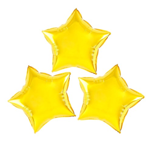 Balon foliowy Gwiazda złoty 9cali 3szt..jpg