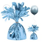 Ciężarek do balonów niebieski błyszczący