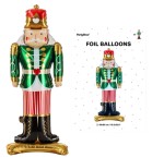 Stojący balon foliowy Dziadek do orzechów, 34x85cm, mix
