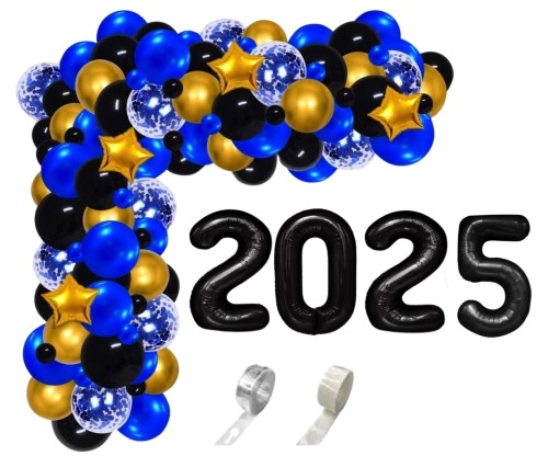 Girlanda balonowa granatowa Bal Studniówkowy Maturalny Studiówka cyfry 2025