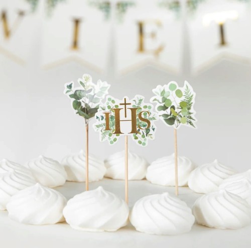 Toppery na tort komunijny Eukaliptus 5szt. zestaw1.jpg