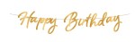 Baner Happy Birthday złoty papierowy 110cm 1 szt