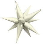 Balon foliowy Gwiazda 3D kremowa 70cm