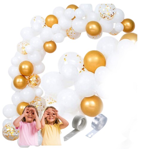 Girlanda z balonów mix biały komunia chrzest ślub