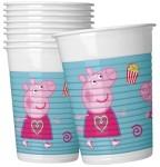 Kubeczki plastikowe Świnka Peppa Pig  200 ml 8 sztuk