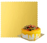 Tacka na ciasto kwadratowa złota podkładka 25cm