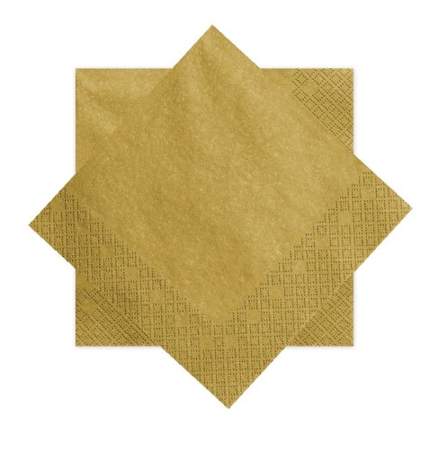 Serwetki papierowe trójwarstwowe złote 33x33cm 20szt