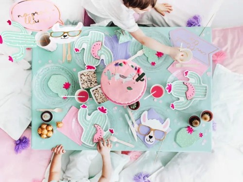 Serwetki trójwarstwowe, j. różowy,kaktus lama.jpg