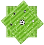Serwetki papierowe Football z motywem piłki nożnej 33x33cm 10szt