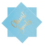 Serwetki papierowe na Chrzest Święty niebieskie 33x33cm 10szt.