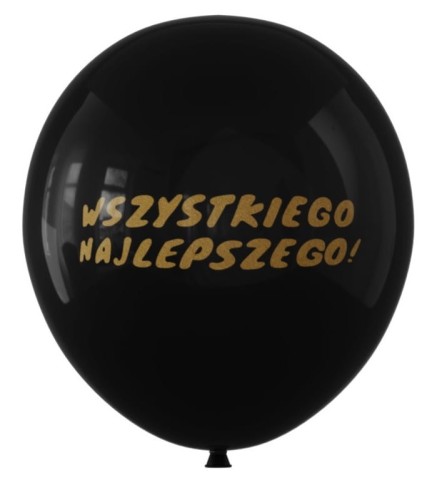 Balony WSZYSTKIEGO NAJLEPSZEGO czarne z nadrukiem Zestaw balonów Urodziny