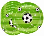 Talerzyki papierowe Football Piłka nożna 18cm 6sztuk