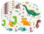 Talerzyki papierowe Dinozaury T-REX  7cali 6szt.