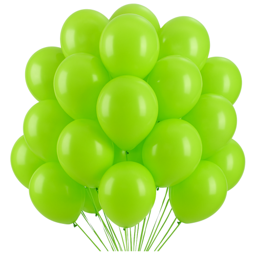 Balony lateksowe zielone jabłuszko limonkowe 12 cali 20 szt.png