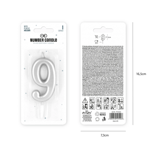 Świeczka cyfra srebrna 9 1.png