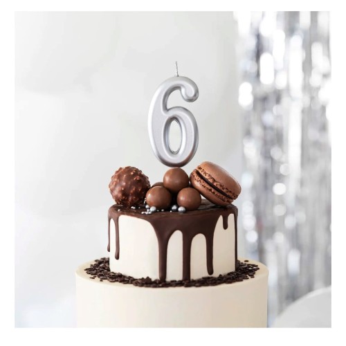 Świeczka cyfra srebrna  6 1111.jpg