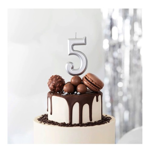 Świeczka cyfra srebrna  5 1111.jpg