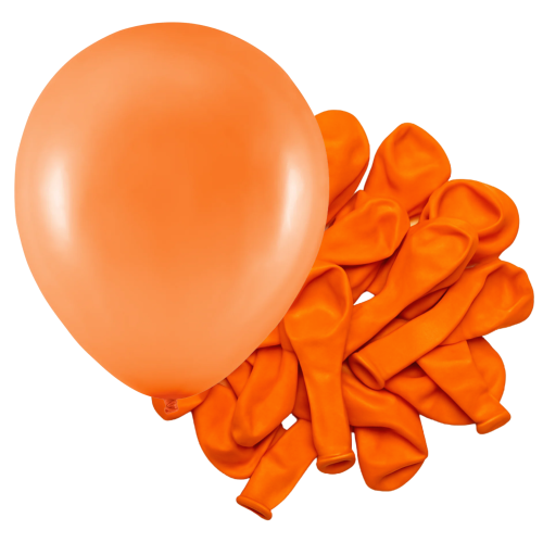Balony lateksowe pomarańczowe metaliczne 20 szt 5 cali (.png