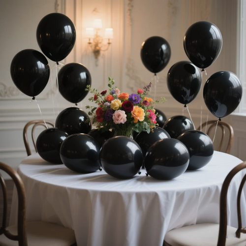 balony lateksowe czarne