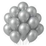 Balony lateksowe srebrny metalizowany 12 cali 20 szt
