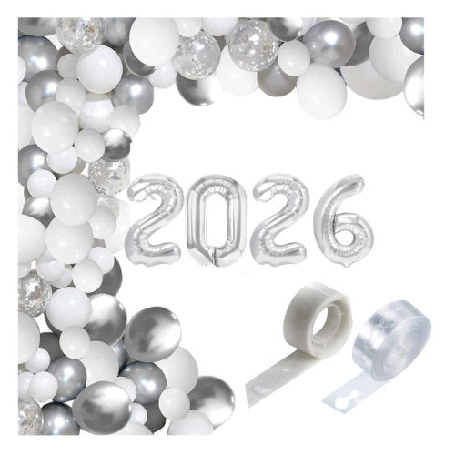 Girlanda balonowa srebrna na Bal Ósmoklasisty Studniówkę 2026