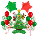 Zestaw dekoracji Bal Mikołajkowy na Święta Mikołajki z Choinką Gwiazdy Hel