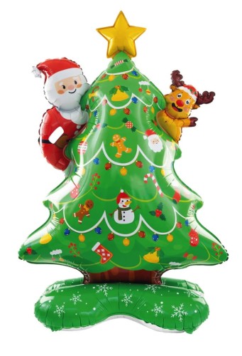 Balon foliowy stojący Choinka 93x153cm.jpg