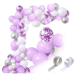 Girlanda balonowa LILIOWA urodziny 18stka zestaw balonów taśma kropki