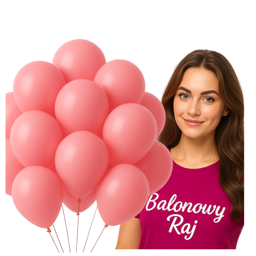 Balony lateksowe rumiany ciepły różowy 12 cali 20 szt