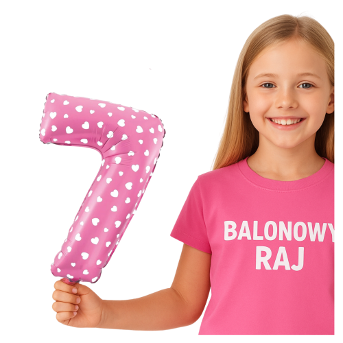 Balon foliowy różowa cyfra 7 w serduszka 40cm .png