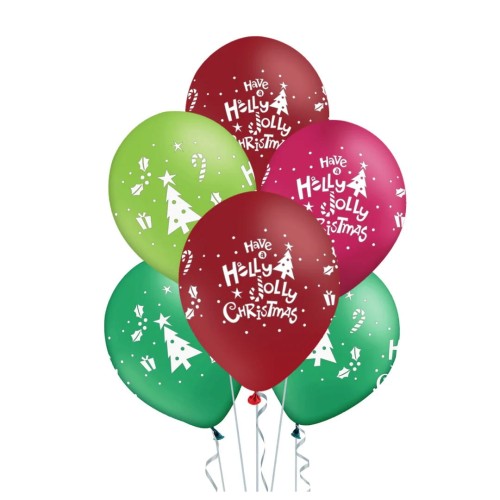 Balon Have a Holly Jolly Christmas 12cali 6szt. mix.jpg