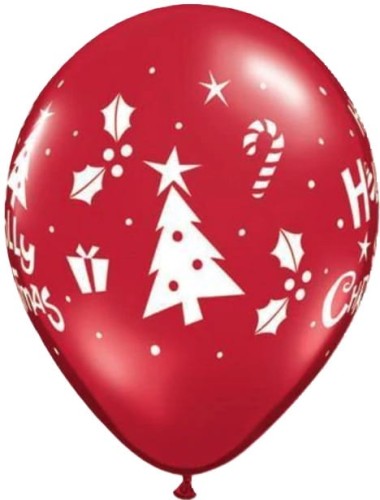 Balon Have a Holly Jolly Christmas 12cali 6szt. mix1.jpg