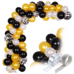 Girlanda balonowa Karnawał złoto czarna zestaw balonów Urodziny 18stka