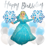 Balony ELZA Kraina Lodu Zestaw balonów urodziny Happy Birthday Baner Frozen