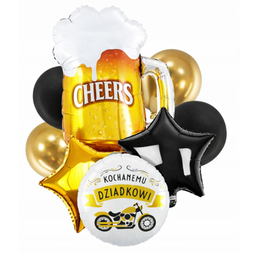 Zestaw balonów na Dzień Dziadka Balony "Kochanemu Dziadkowi" Prezent KUFEL.png