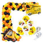 Girlanda balonowa BUDOWA urodziny chłopca Dźwig Koparki Pojazdy Budowlane